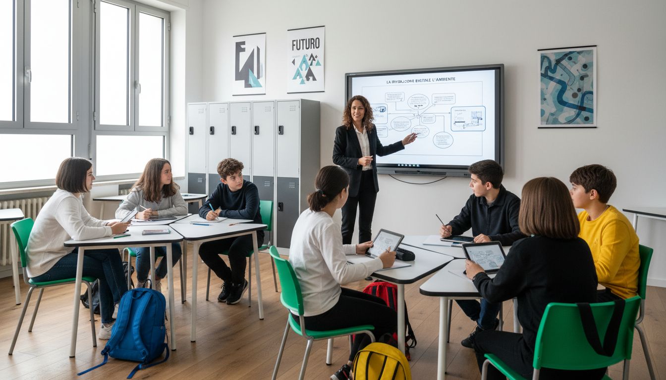 giovane docente scuola italiana
