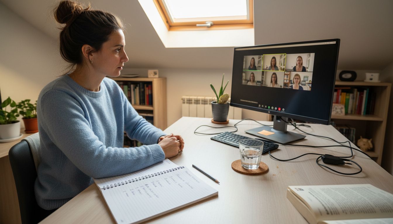 Coordinatore online che lavora comodamente dalla scrivania di casa